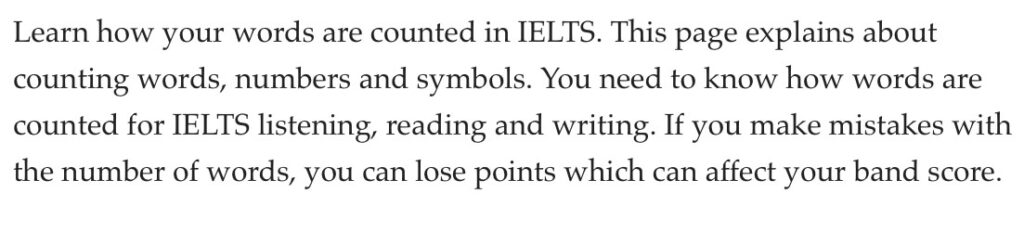 how to count words in ielts essay